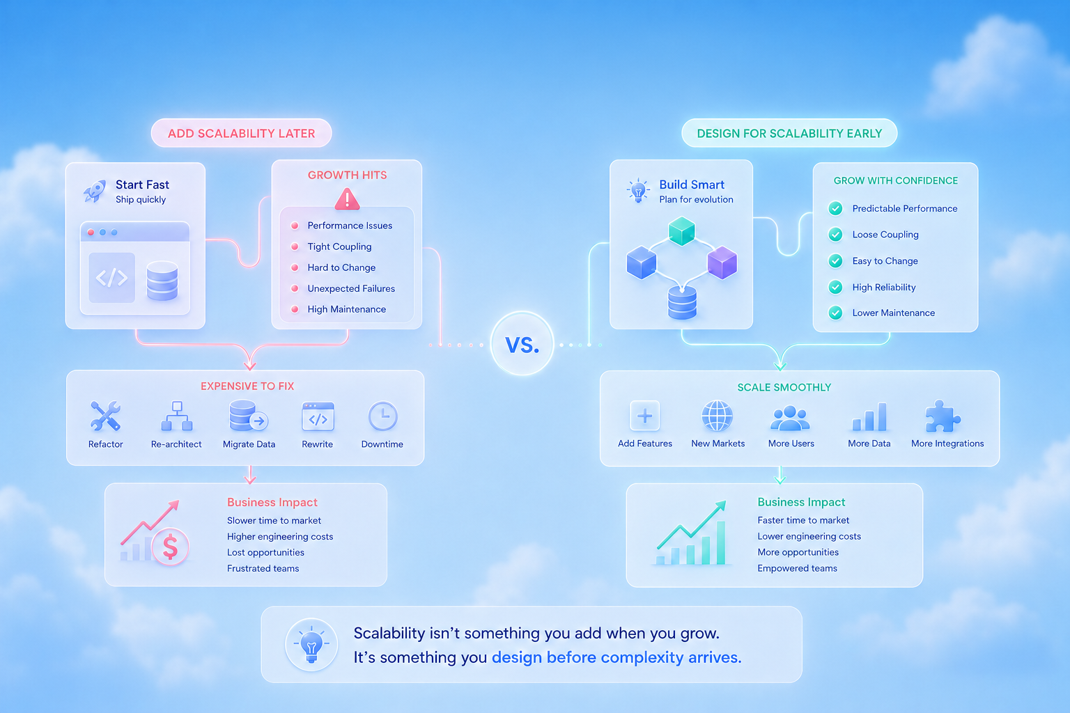 Cover image for: Why adding scalability later is one of the most expensive engineering decisions