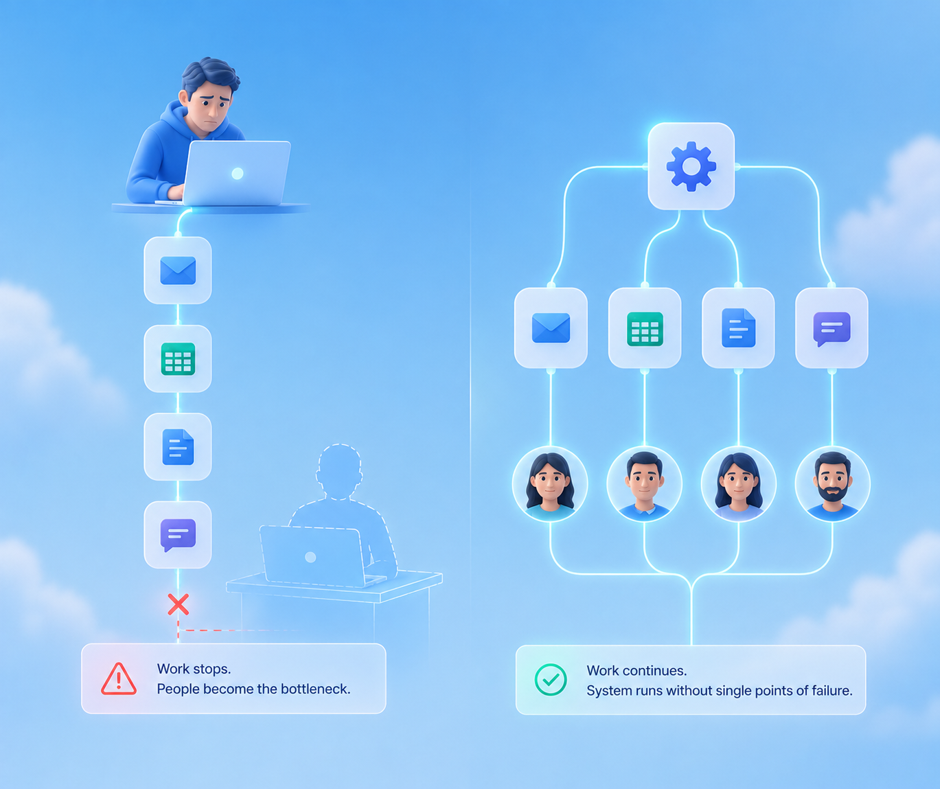 Cover image for: If one person leaving breaks your workflow, you don’t have a system.